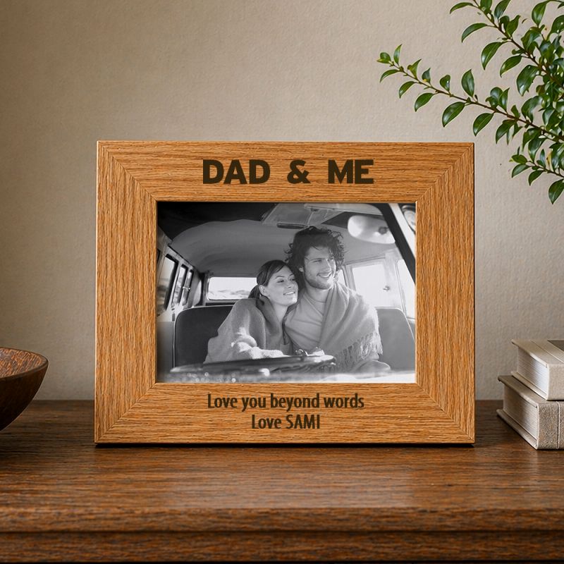 Personalised Bold Text 4x6 Wooden Photo Frame