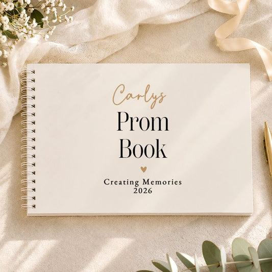 Personalised Black & Gold Prom Book