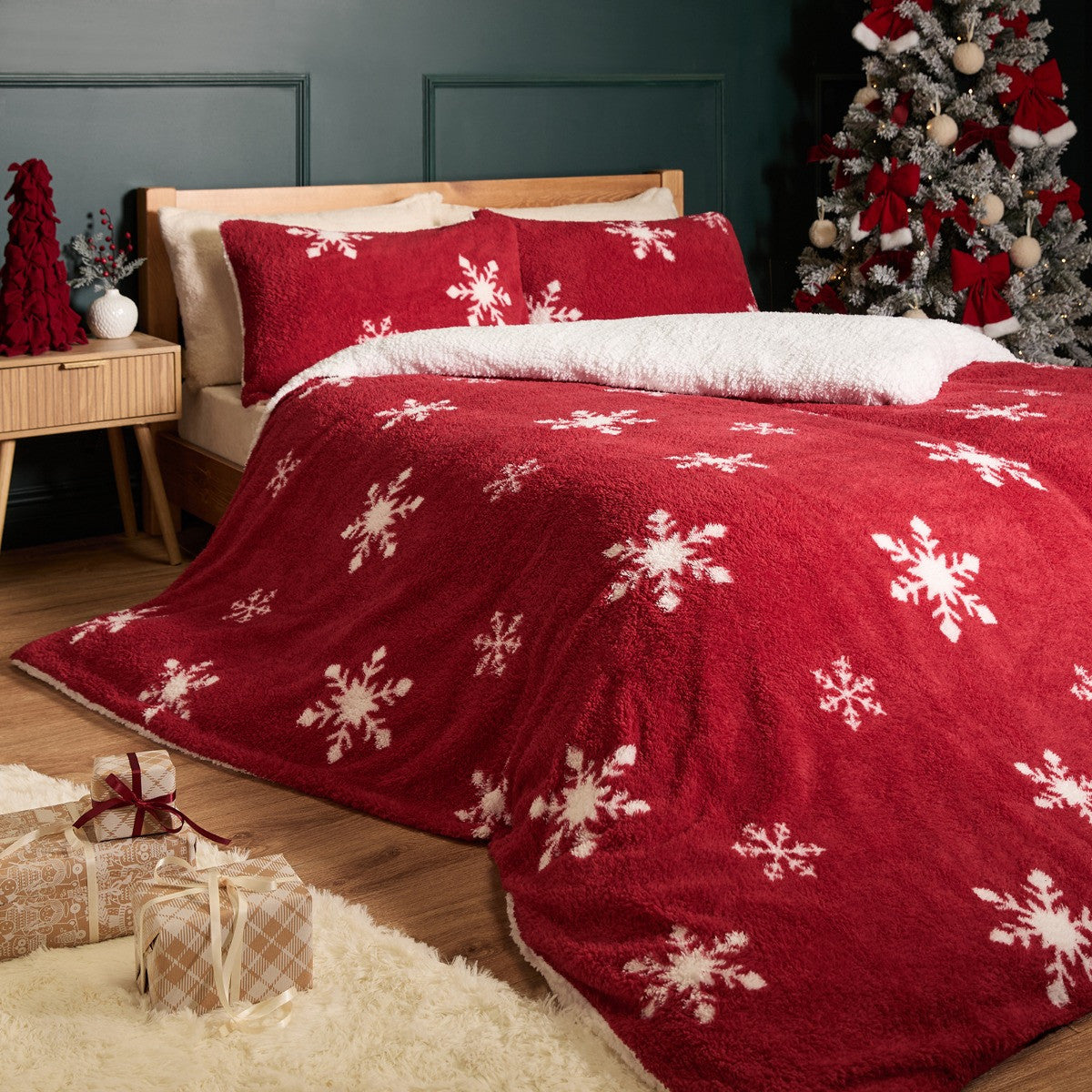 Snowflake Teddy Duvet Cover Set