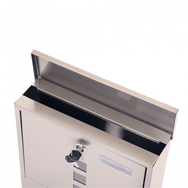Wall Mounted Stainless Steel Mail Letter Post Box with Newspaper Holder