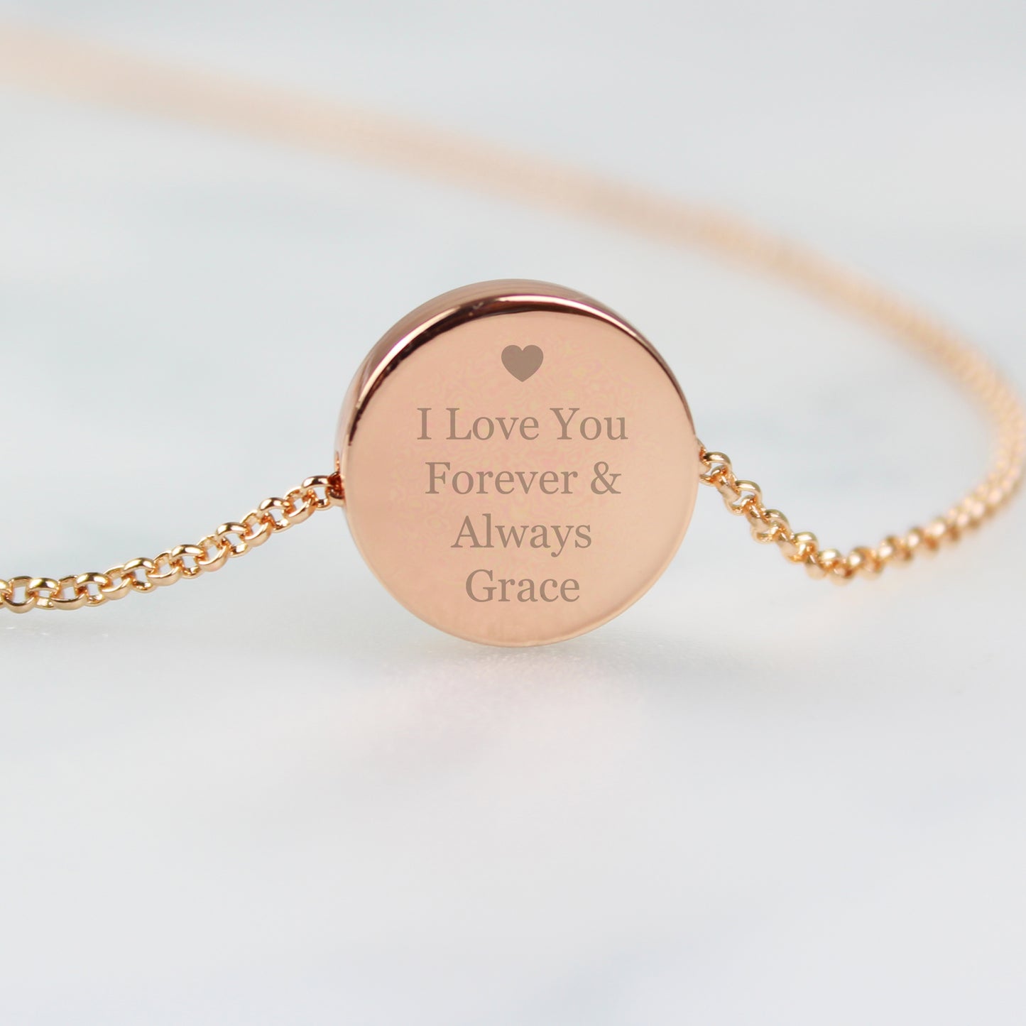 Personalised Any Message Disc Necklace