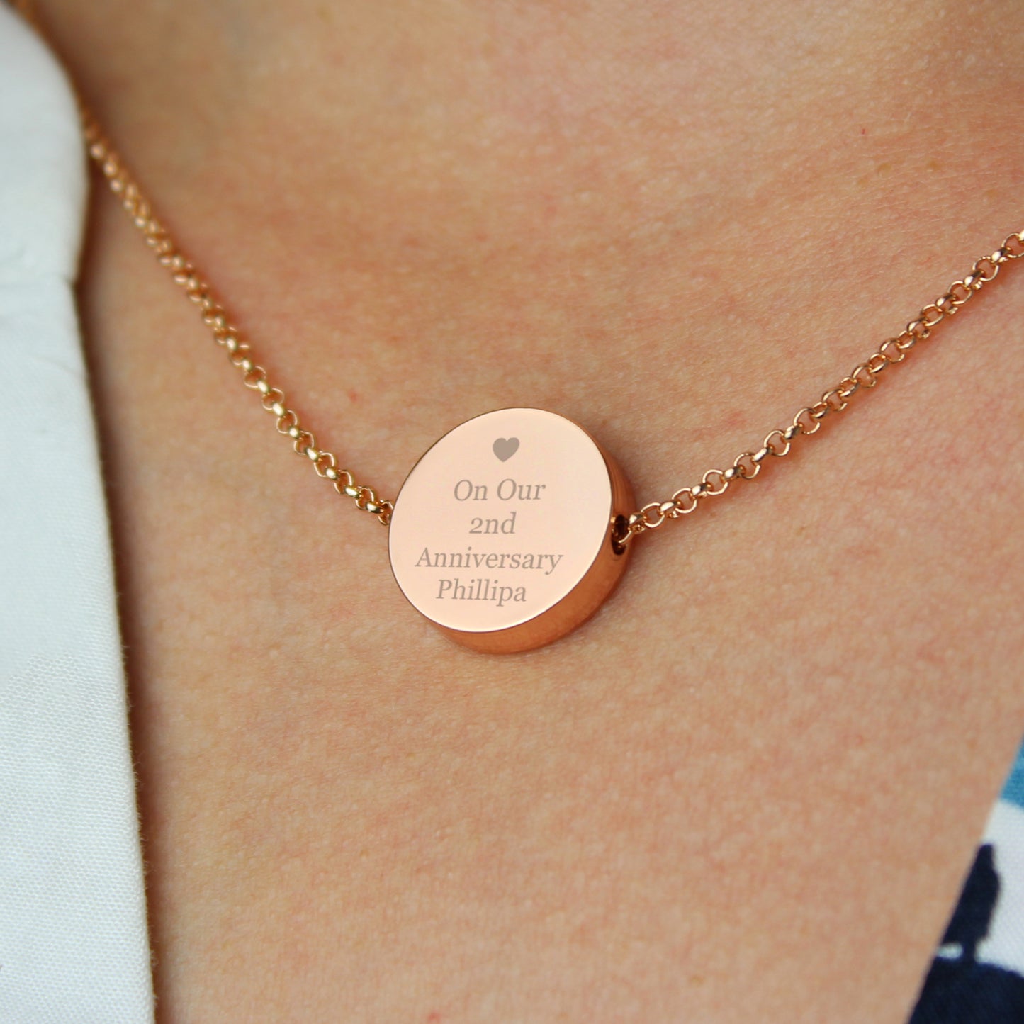 Personalised Any Message Disc Necklace