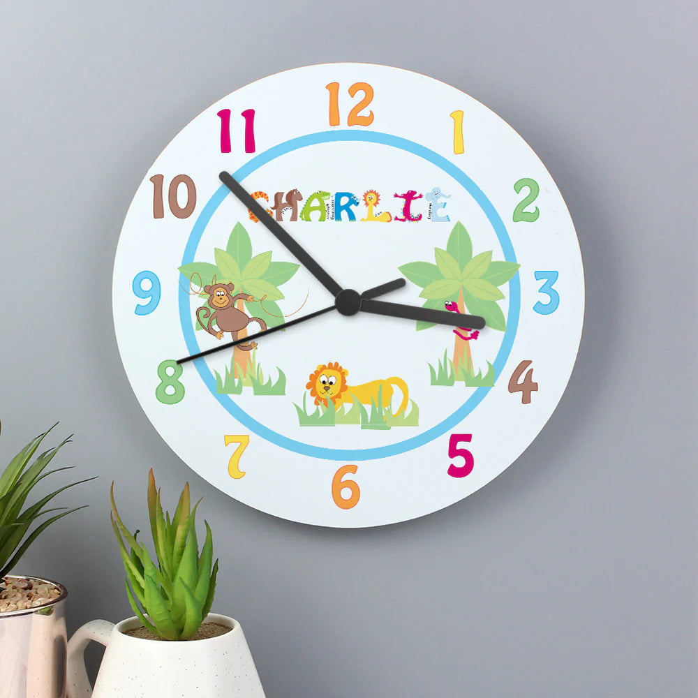 Personalised Animal Alphabet Clock