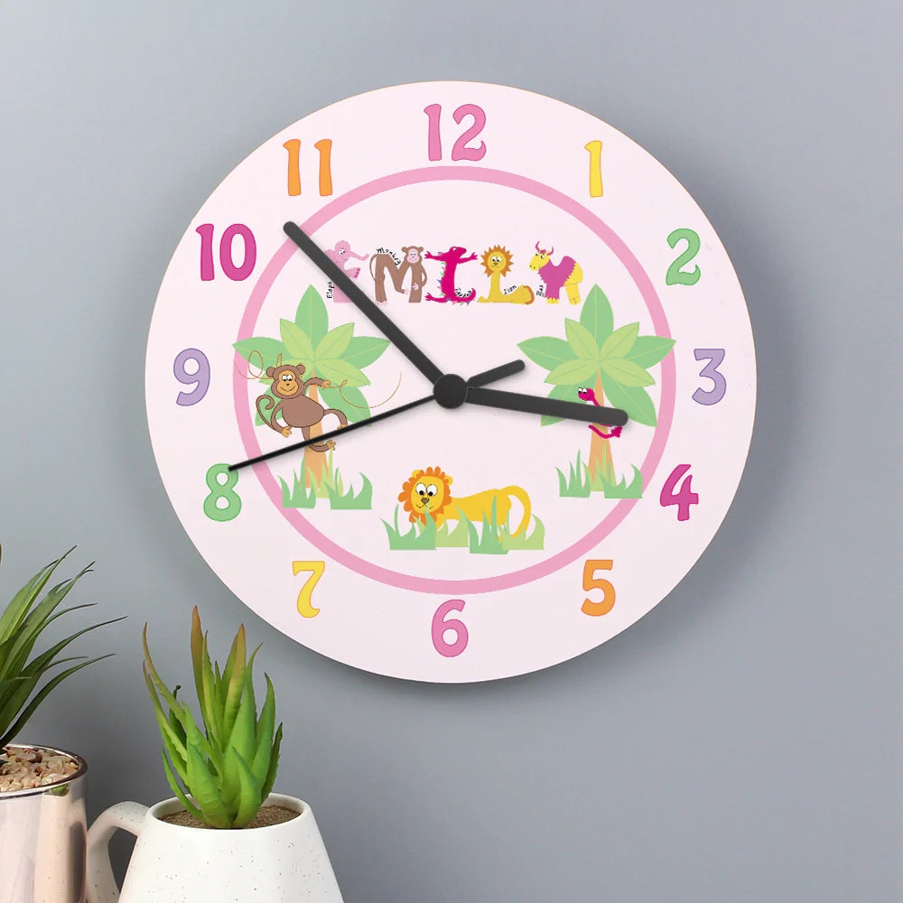 Personalised Animal Alphabet Clock