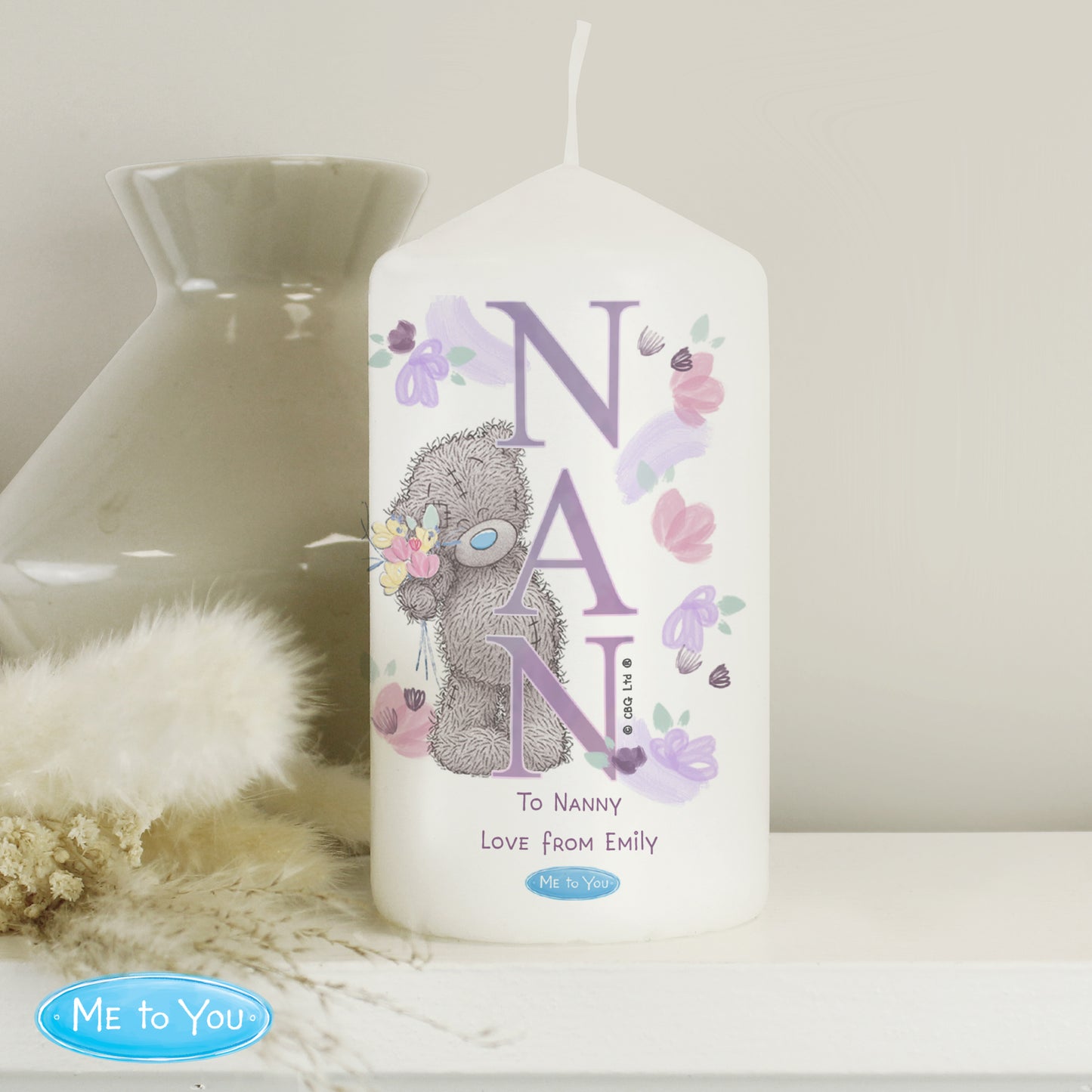 Me to You NAN Pillar Candle , Personalised