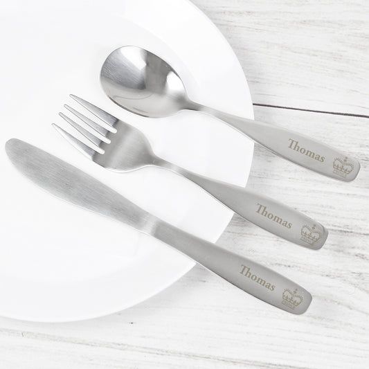 Personalised 3 Piece PRINCE Cutlery Set