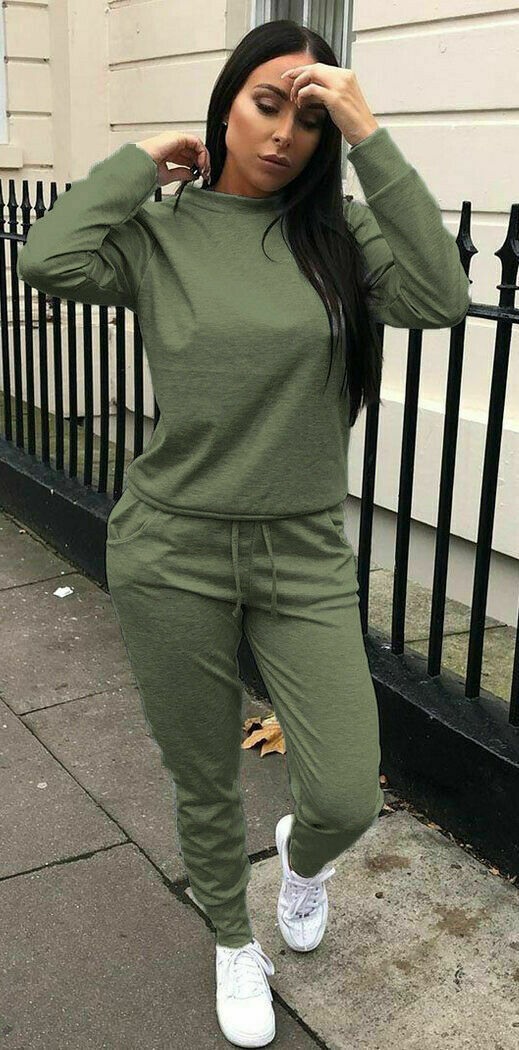 Long Sleeve Plain Lounge Wear Set