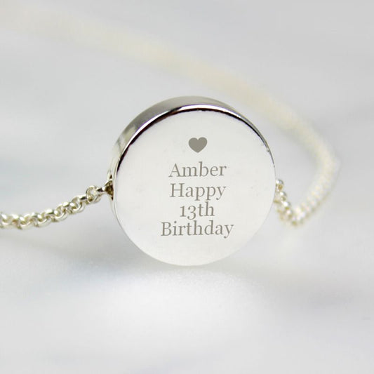 Personalised Any Message Disc Necklace